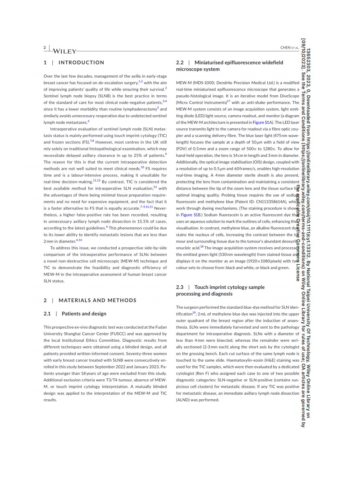 A prospective comparison of a modified miniaturised hand-held epifluorescence microscope and touch imprint cytologyfor evaluation of axillary sentinel lymph nodes intraoperativelyin breast cancer pati(圖2)